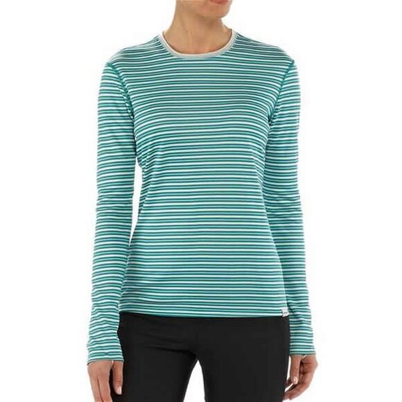 Patagonia Capilene 3 Long Sleeve Top Striped Thermal Midweight Outdoor Green S - Picture 1 of 6